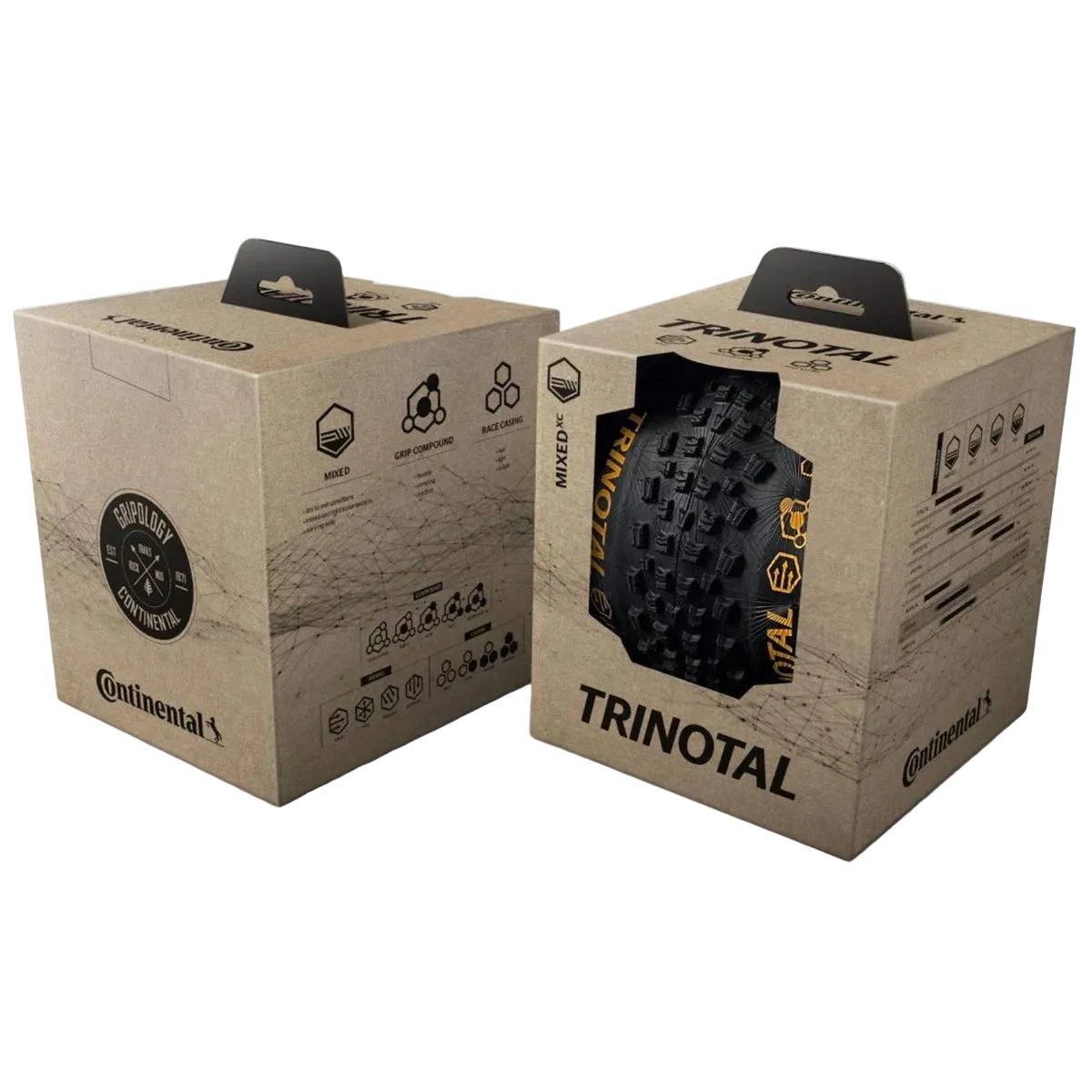 Continental Trinotal Trail Grip MTB Tyre – 29 × 2.40 – Black / Tanwall