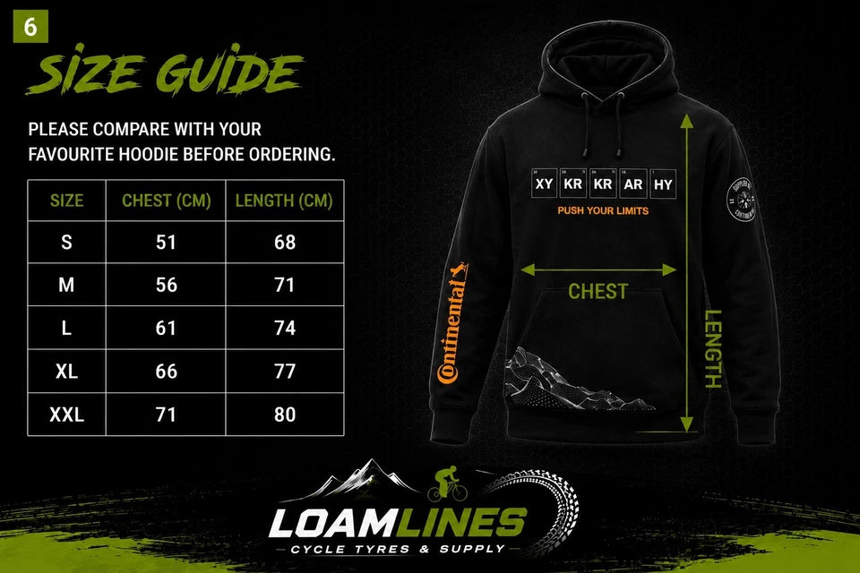 Continental Gravity Downhill MTB Hoodie Official Mountain Bike Pullover