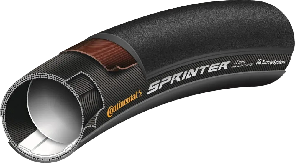 Continental Sprinter Tubular Road Tyre – BlackChili – 26 & 28 x 22mm