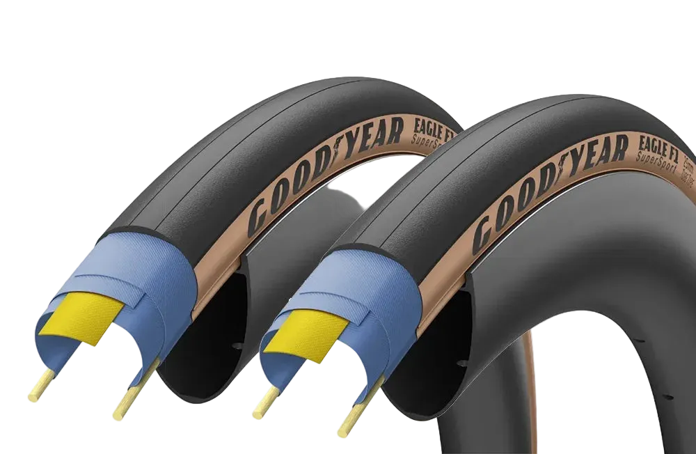 Goodyear Eagle F1 Supersport Road Tyre Pair – 700x25c / 25-622 Tanwall