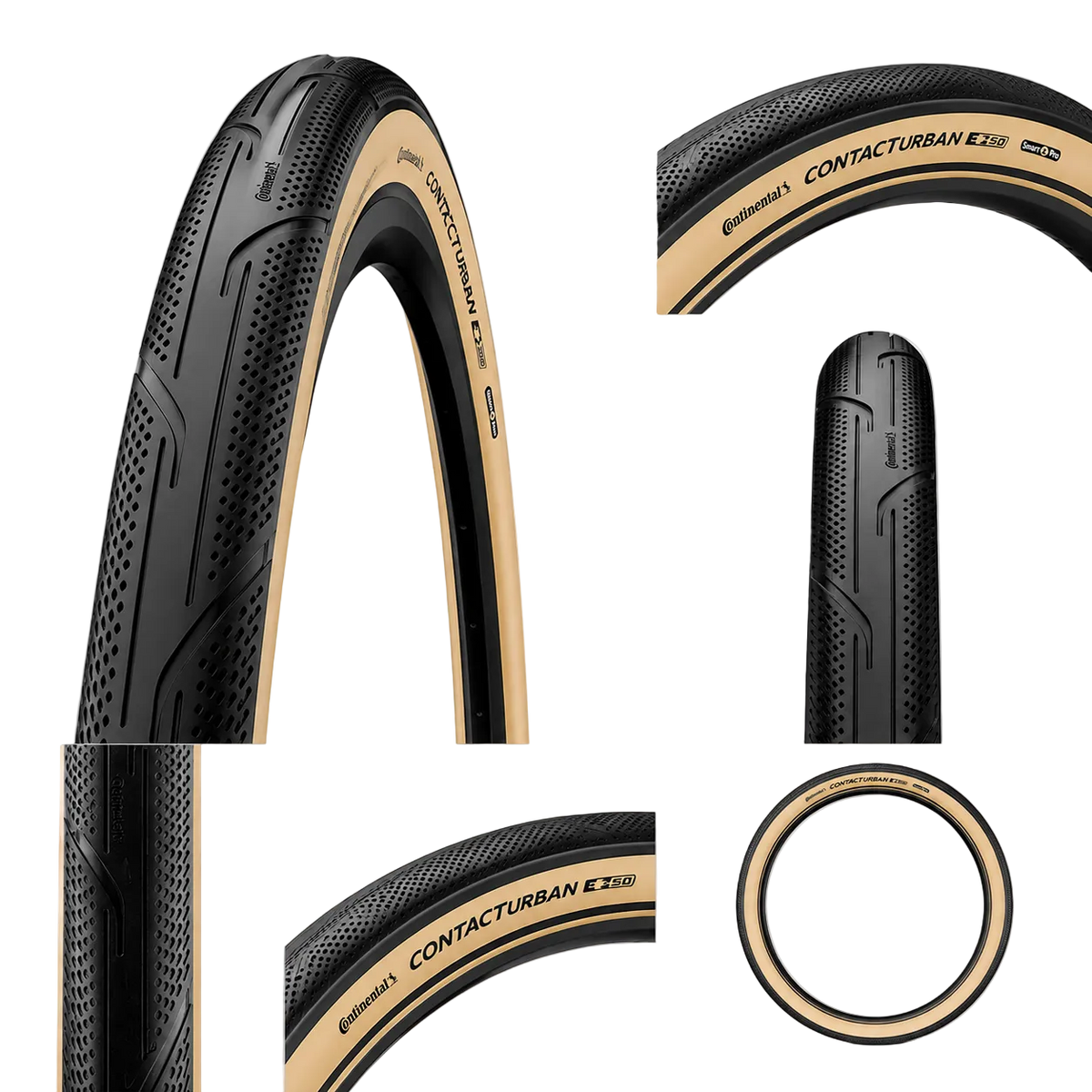 Continental Contact Urban Brompton Tyre 16 x 1 3/8 (35-349) Cream Fold