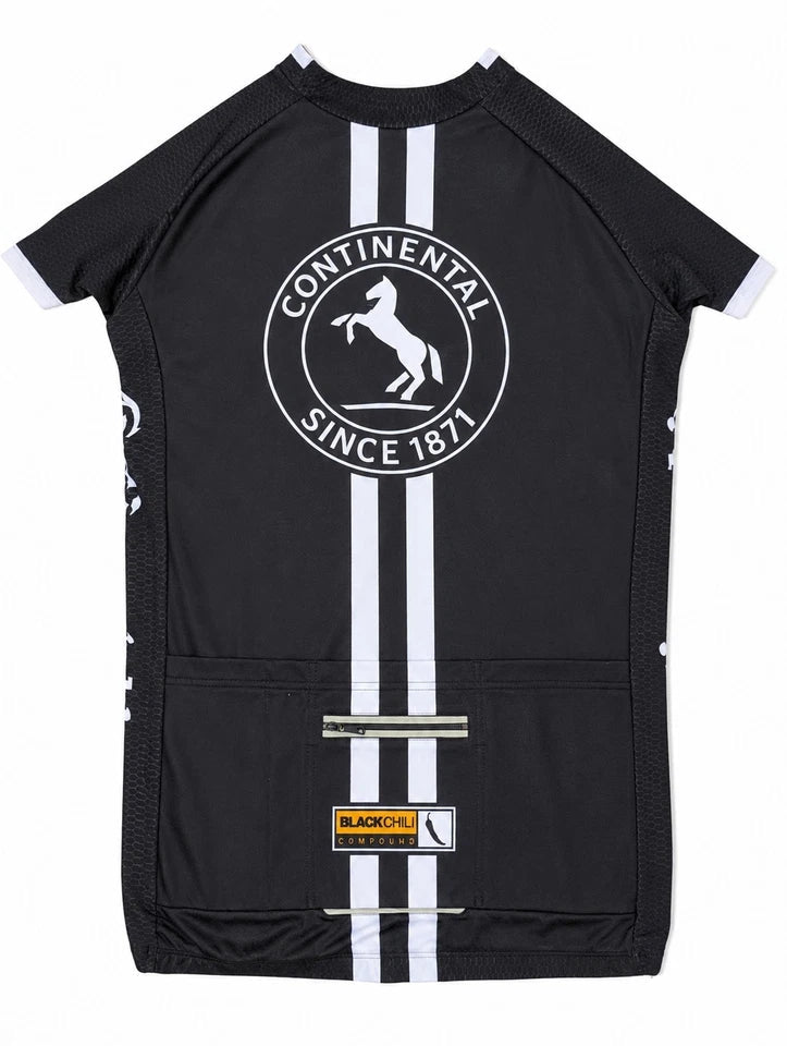 Cuore Continental Black Cycling Jersey Mens Short Sleeve Road Race RRP £90