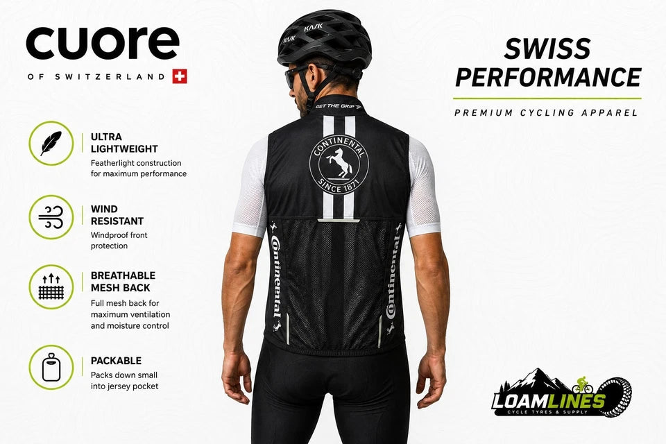 Cuore Continental WindShield Mesh Cycling Gilet Windproof Cycling Vest All Sizes